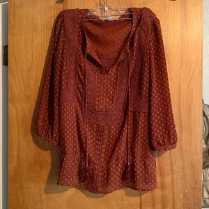 DR2 Terracotta Patterned Top